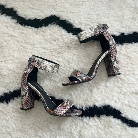 Jeffery Campbell Lindsay Snake Embossed Leather Heels - Picture 2 of 10